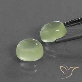 Gemme di Prehnite Verde pallido naturale da 4.00 ct, Ovale, Trasparente
