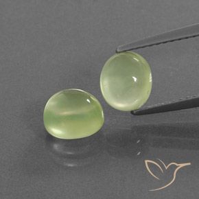 2.91ctw Naturale Verde medio Prehnite, Ovale, Trasparente