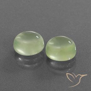 Gemme di Prehnite Verde medio naturale da 3.94 ct, Ovale, Trasparente
