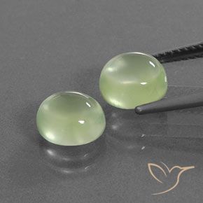 Gemme di Prehnite Verde medio naturale da 3.94 ct, Ovale, Trasparente