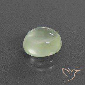 Prehnite Verde oliva naturale da 3.29 ct, Ovale, Trasparente/Traslucido