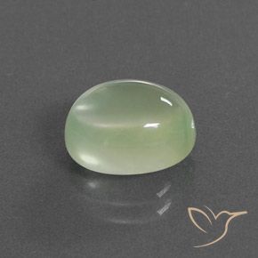 Prehnite Verde Pera Pallido naturale da 4.00 ct, Ovale, Trasparente/Traslucido