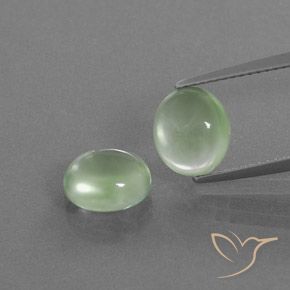 4.16ctw Naturale Verde giallastro Prehnite, Ovale, Trasparente