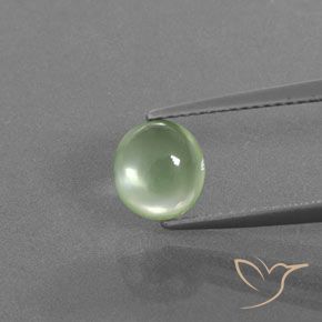 1.76ct Naturale Verde Pera Pallido Prehnite, Ovale, Trasparente