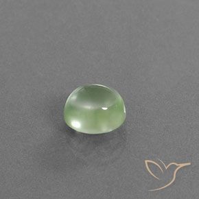 Prehnite Verde Pera Pallido naturale da 1.76 ct, Ovale, Trasparente
