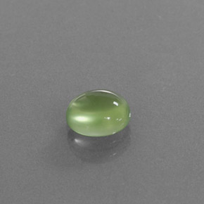 Prehnite naturale verde da 1,35 ct, taglio ovale, trasparente