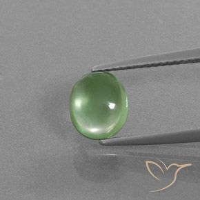 1.83ct Naturale Verde medio Prehnite, Ovale, Trasparente