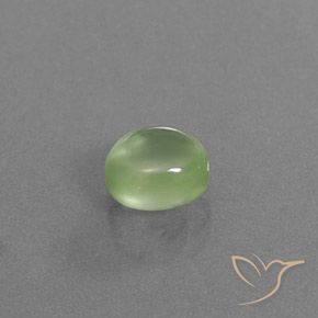 Prehnite Verde medio naturale da 1.96 ct, Ovale, Trasparente/Traslucido