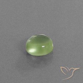 Prehnite Verde Pera Pallido naturale da 1.86 ct, Ovale, Trasparente