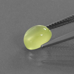Prehnite Giallo verde naturale da 2.36 ct, Taglio ovale, Trasparente