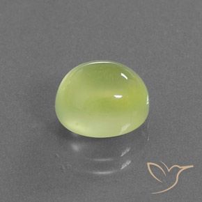 Prehnite Giallo chiaro naturale da 4.59 ct, Ovale, Trasparente/Traslucido
