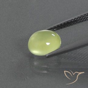 Prehnite Giallo chiaro naturale da 2.00 ct, Ovale, Trasparente/Traslucido