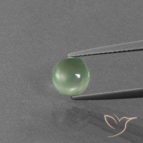 Prehnite Menta verde naturale da 1.81 ct, Taglio rotondo, Trasparente