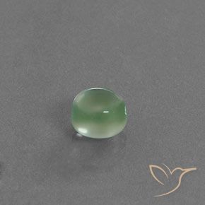 Prehnite Menta verde naturale da 1.81 ct, Taglio rotondo, Trasparente