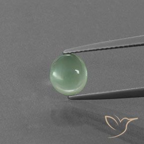 1.52ct Naturale Menta chiara Prehnite, Ovale, Trasparente
