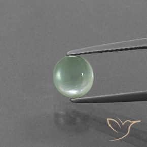 1.73ct Naturale Menta verde Prehnite, Rotondo, Trasparente