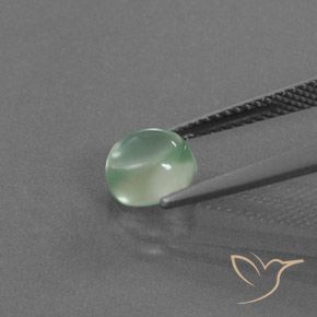 Prehnite Menta verde naturale da 1.73 ct, Rotondo, Trasparente