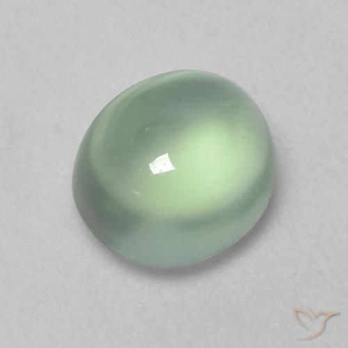 1.75ct Naturale Verde chiaro Prehnite, Ovale, Trasparente