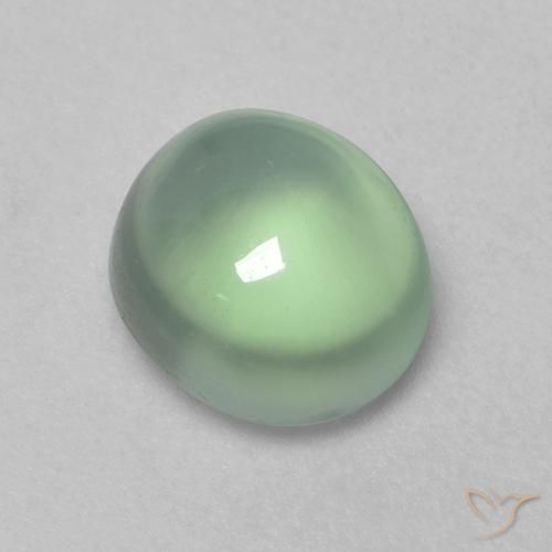 Prehnite Verde chiaro naturale da 1.75 ct, Ovale, Trasparente