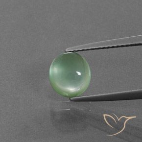 2.40ct Naturale Menta chiara Prehnite, Ovale, Trasparente