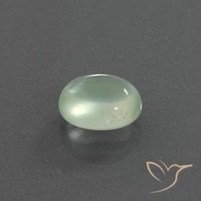 Prehnite Verde giallastro pallido naturale da 2.18 ct, Ovale, Trasparente