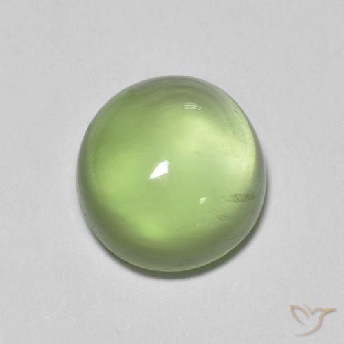 Prehnite naturale verde da 2,08 ct, taglio ovale, trasparente