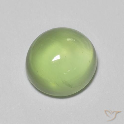 Prehnite naturale verde da 2,08 ct, taglio ovale, trasparente