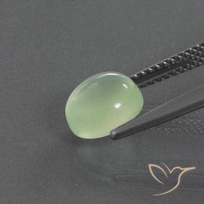 Prehnite Giallo verde naturale da 2.50 ct, Ovale, Trasparente/Traslucido