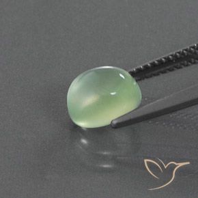 Prehnite Verde Giallastro chiaro naturale da 2.34 ct, Ovale, Trasparente/Traslucido