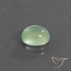 Prehnite Verde giallastro pallido naturale da 2.24 ct, Ovale, Trasparente/Traslucido