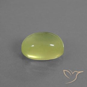 Prehnite Giallo chiaro verdastro naturale da 3.47 ct, Ovale, Trasparente/Traslucido
