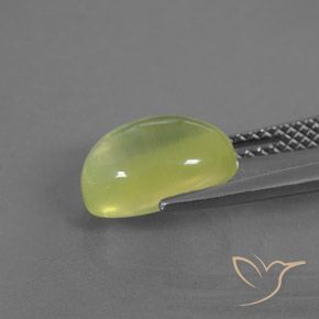 Prehnite Giallo chiaro verdastro naturale da 3.47 ct, Ovale, Trasparente/Traslucido