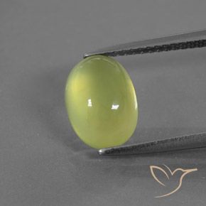 2.80ct Naturale Giallo chiaro verdastro Prehnite, Ovale, Trasparente/Traslucido