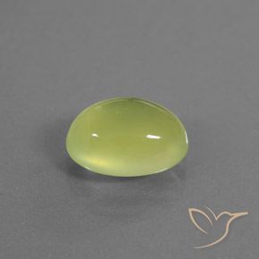 Prehnite Giallo chiaro verdastro naturale da 2.80 ct, Ovale, Trasparente/Traslucido