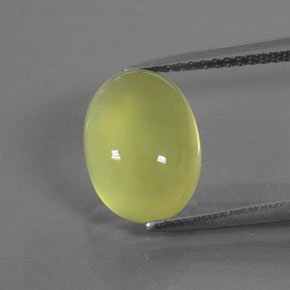 Prehnite naturale verde da 4,26 ct, trasparente, trasparente/traslucido