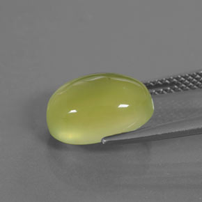 Prehnite naturale verde da 4,26 ct, trasparente, trasparente/traslucido
