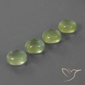 Gemme di Prehnite Verde lime naturale da 6.98 ct, Ovale, Trasparente