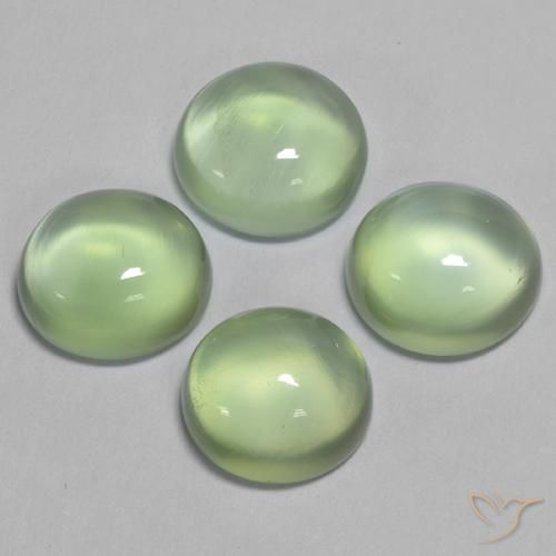 Gemme di Prehnite Giallo verde naturale da 7.53 ct, Ovale, Trasparente