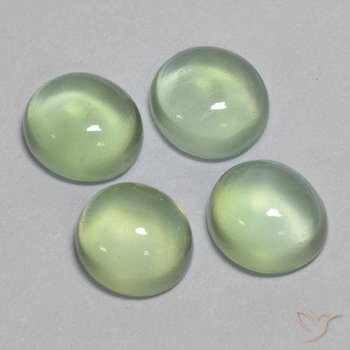 Gemme di Prehnite Giallo verde naturale da 7.53 ct, Ovale, Trasparente