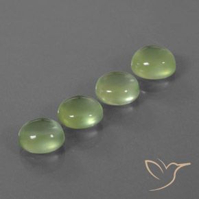 Gemme di Prehnite Verde lime naturale da 6.38 ct, Ovale, Trasparente