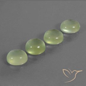 10.32ctw Naturale Verde medio Prehnite, Ovale, Trasparente