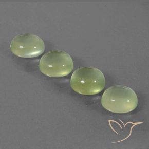 Gemme di Prehnite Verde medio naturale da 10.32 ct, Ovale, Trasparente