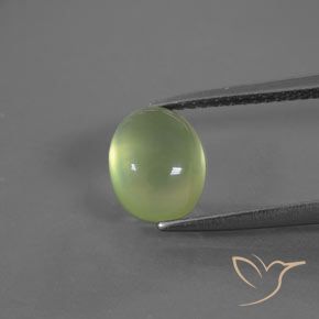 2.62ct Naturale Giallo verde Prehnite, Ovale, Trasparente