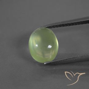 2.98ct Naturale Verde medio Prehnite, Ovale, Trasparente
