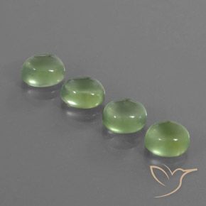 8.53ctw Naturale Giallo verde Prehnite, Ovale, Trasparente