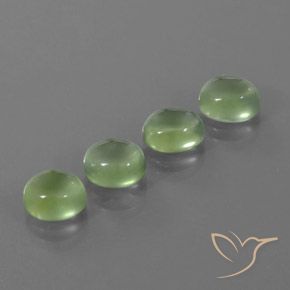 Gemme di Prehnite Giallo verde naturale da 8.53 ct, Ovale, Trasparente