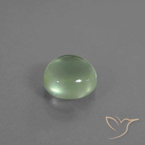 Prehnite Verde giallastro naturale da 1.93 ct, Ovale, Trasparente
