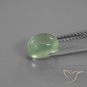 Prehnite Verde giallastro naturale da 1.95 ct, Ovale, Trasparente