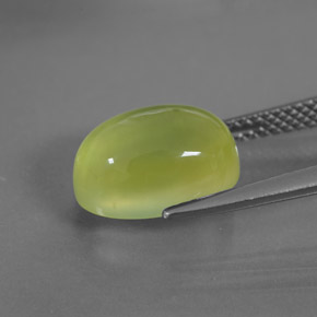 Prehnite naturale verde da 5,40 ct, trasparente, trasparente/traslucido
