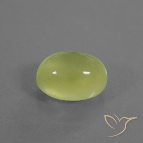 Prehnite Giallo chiaro naturale da 4.47 ct, Ovale, Trasparente/Traslucido